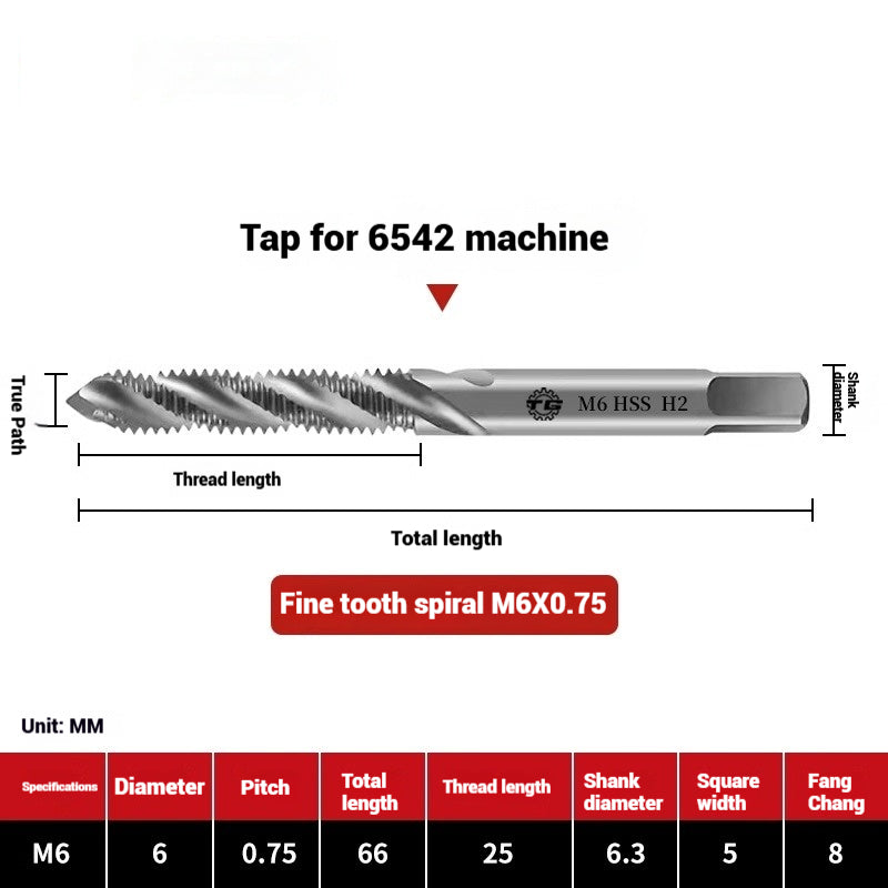 1090-Machine taps stainless steel special spiral apex straight flute taps fine-tooth tapping high-speed steel tapping drills Shandong Denso Pricision Tools Co.,Ltd.
